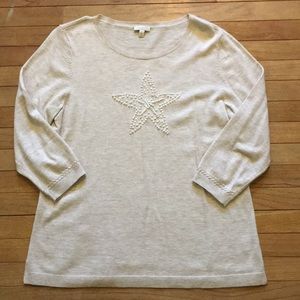 Talbots starfish sweater